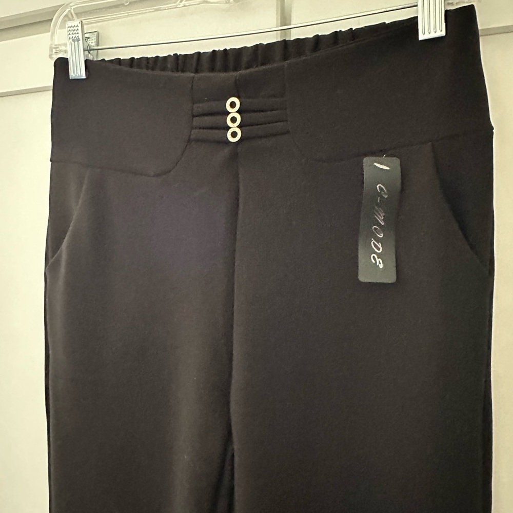 NWT C-Mode Junior Stretch Slacks w/Bling Waist - Picture 2 of 7